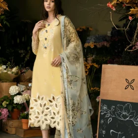 Lawn-3PC Embroidered with Digital printed Dupatta-5134