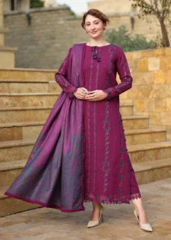 Lawn-3PC Embroidered with Digital Printed Jacquard Dupatta-5043