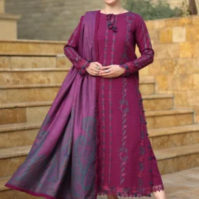 Lawn-3PC Embroidered with Digital Printed Jacquard Dupatta-5043