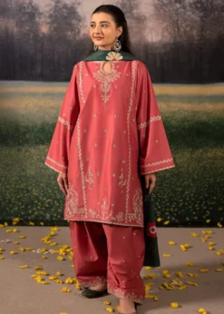 Lawn 3PC Embroidered with Digital Printed Jacquard Dupatta-5092