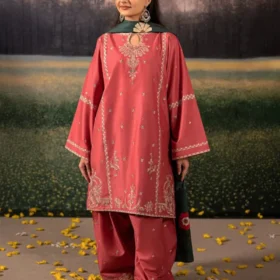 Lawn 3PC Embroidered with Digital Printed Jacquard Dupatta-5092