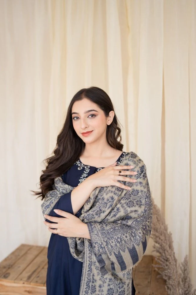 Lawn 3PC Embroidered with Digital Printed Jacquard Dupatta-5170 - Image 2