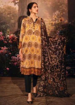 Lawn 3PC Printed With Printed Voile Dupatta-754